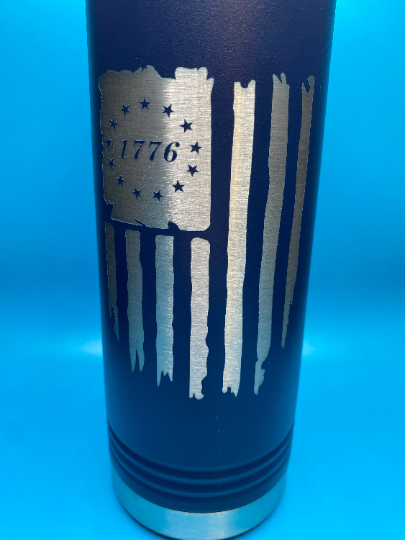 Distressed 1776 flag Tumbler