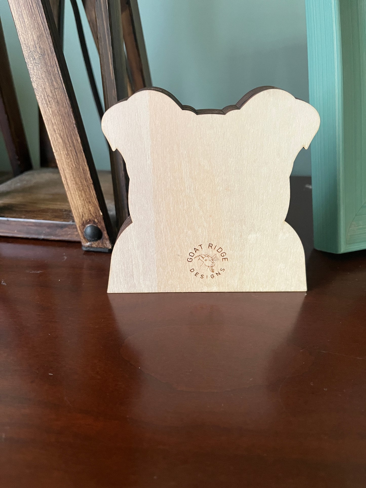 Bulldog 3D Wooden Mandala Head, 4" Inch Dog Mandala