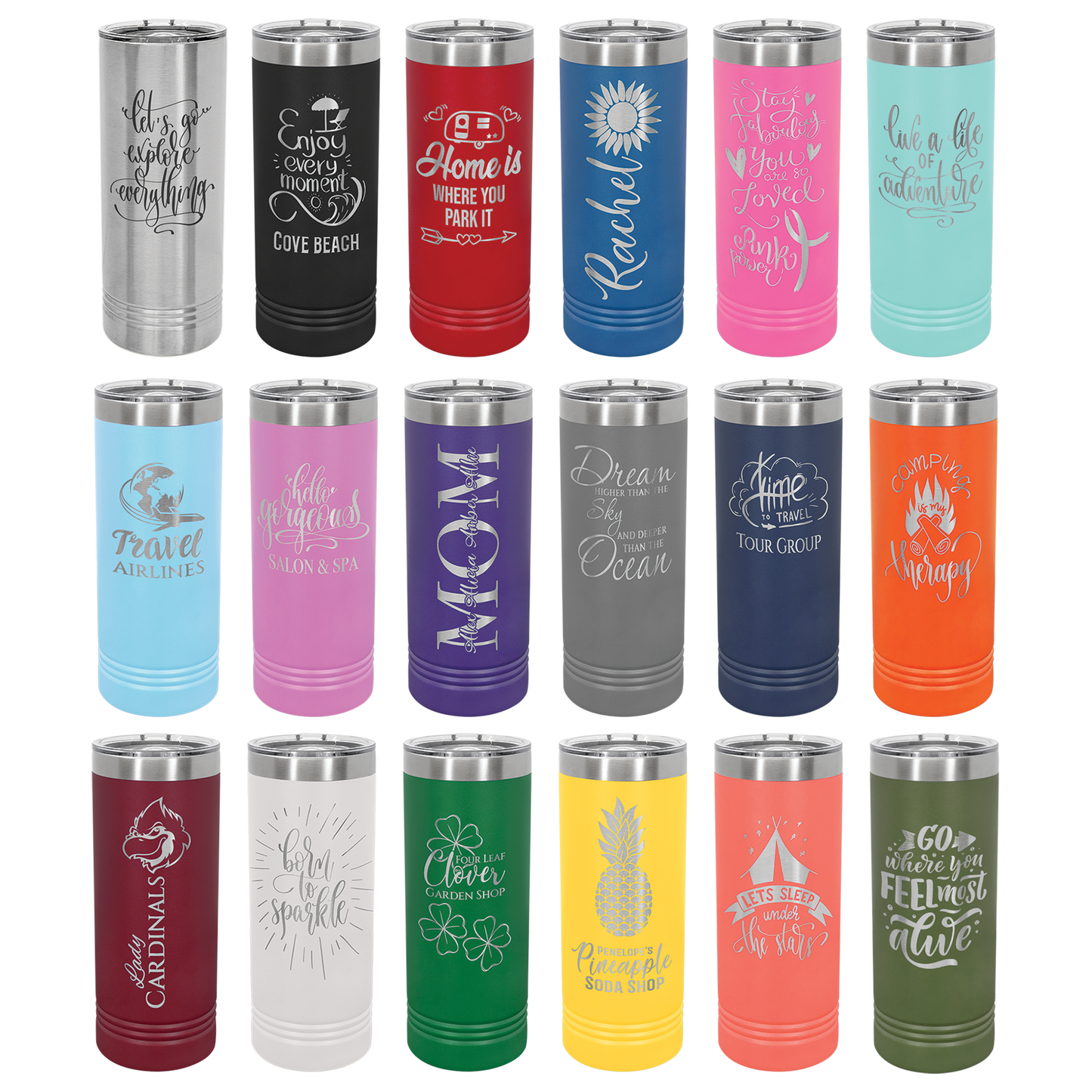 22 ounce Insulated Skinny Tumbler with Slider Lid